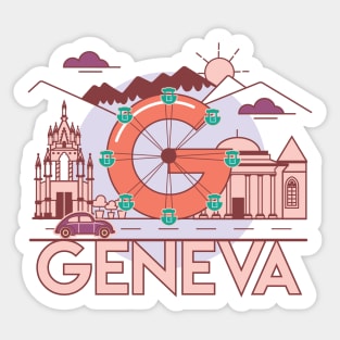 Geneva, Switzerland Sticker